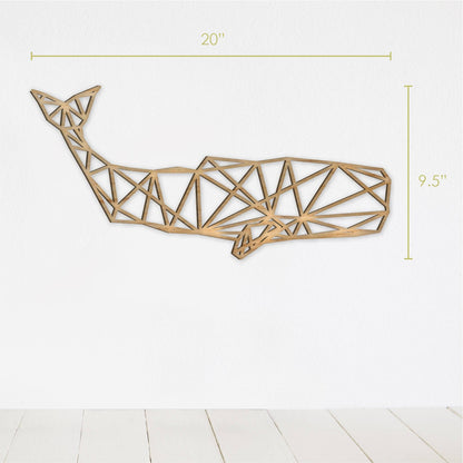 Geometric Whale Wall Art - Faux Theory Design