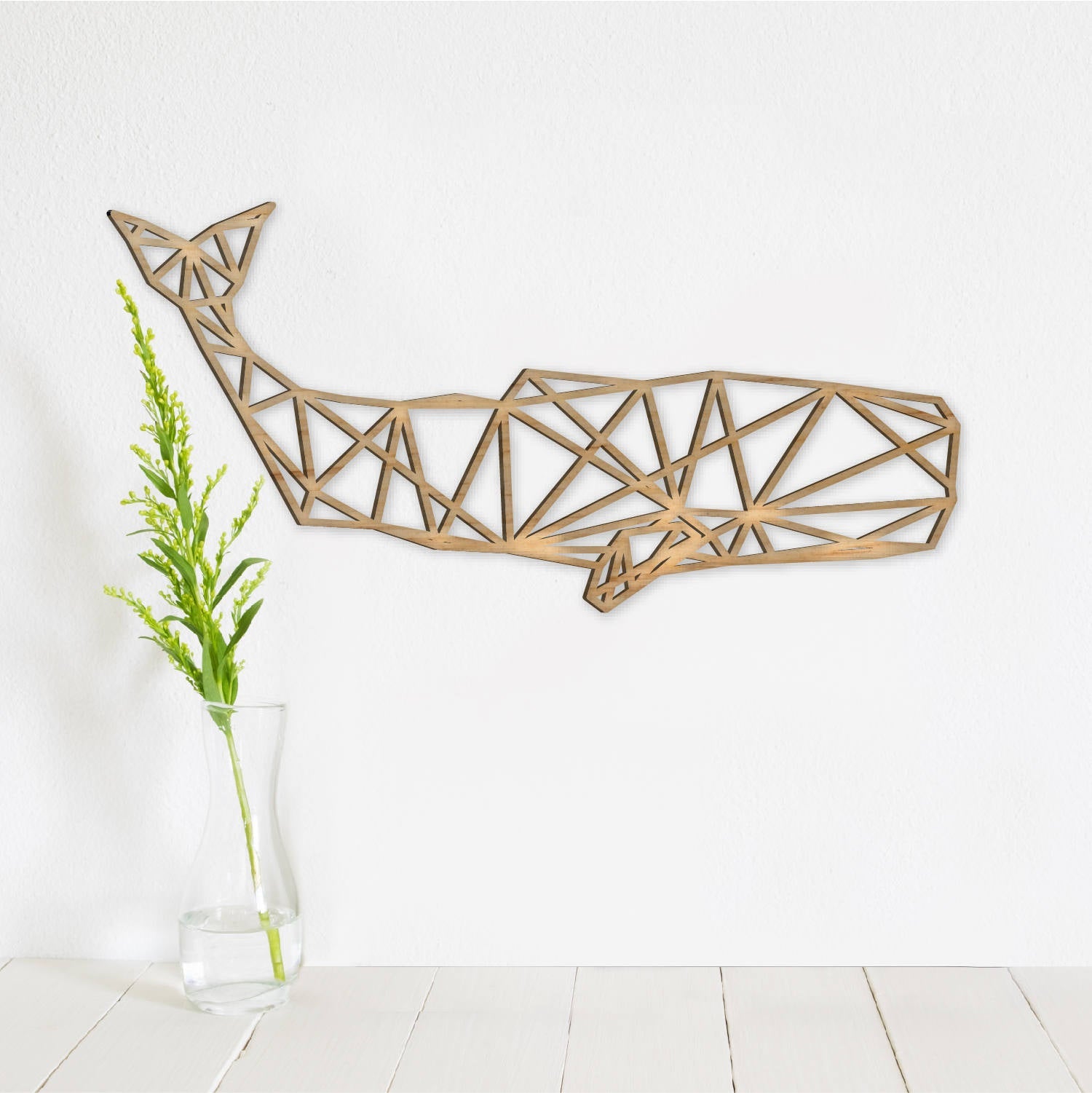 Geometric Whale Wall Art - Faux Theory Design