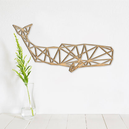 Geometric Whale Wall Art - Faux Theory Design