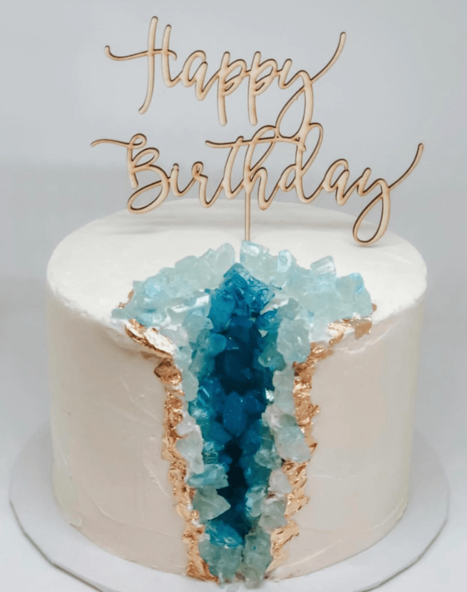 Happy Birthday Cake Topper - Faux Theory Design