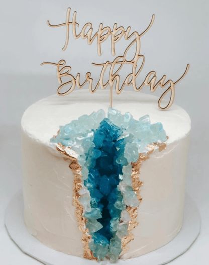 Happy Birthday Cake Topper - Faux Theory Design