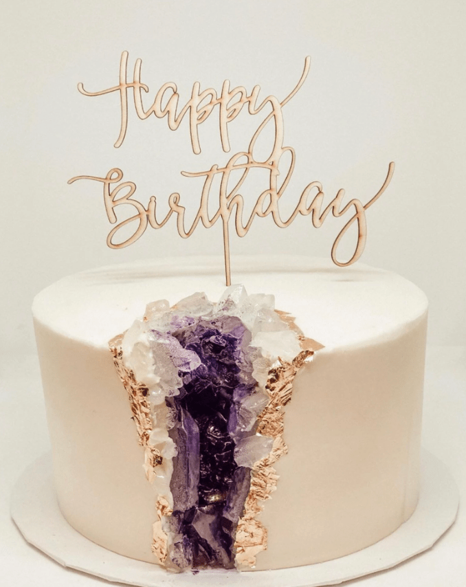 Happy Birthday Cake Topper - Faux Theory Design
