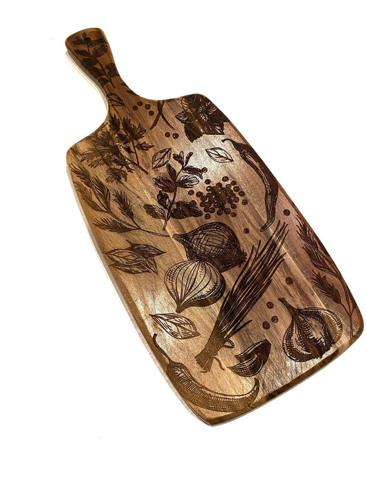 Herb Charcuterie Board - Faux Theory Design