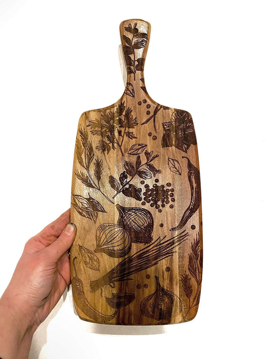 Herb Charcuterie Board - Faux Theory Design