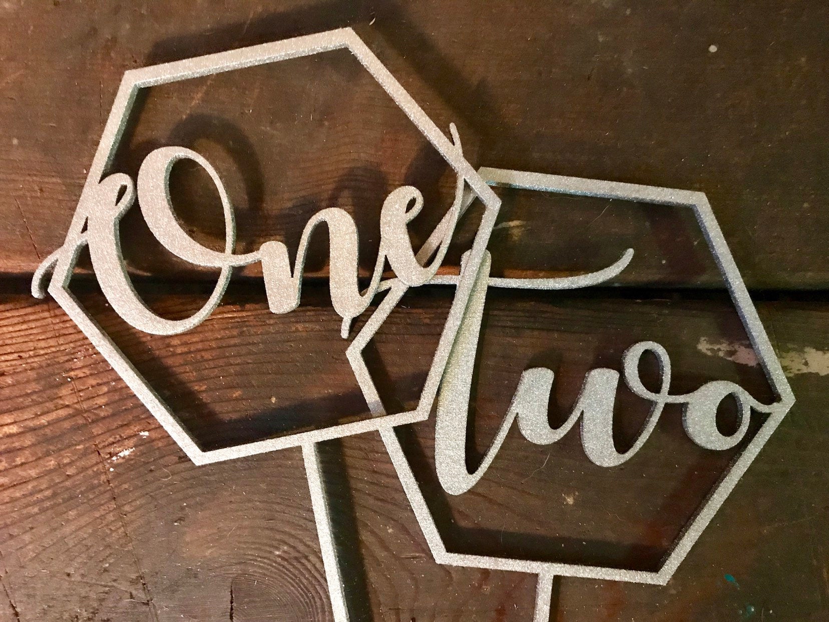 Hexagon Table Numbers - Faux Theory Design