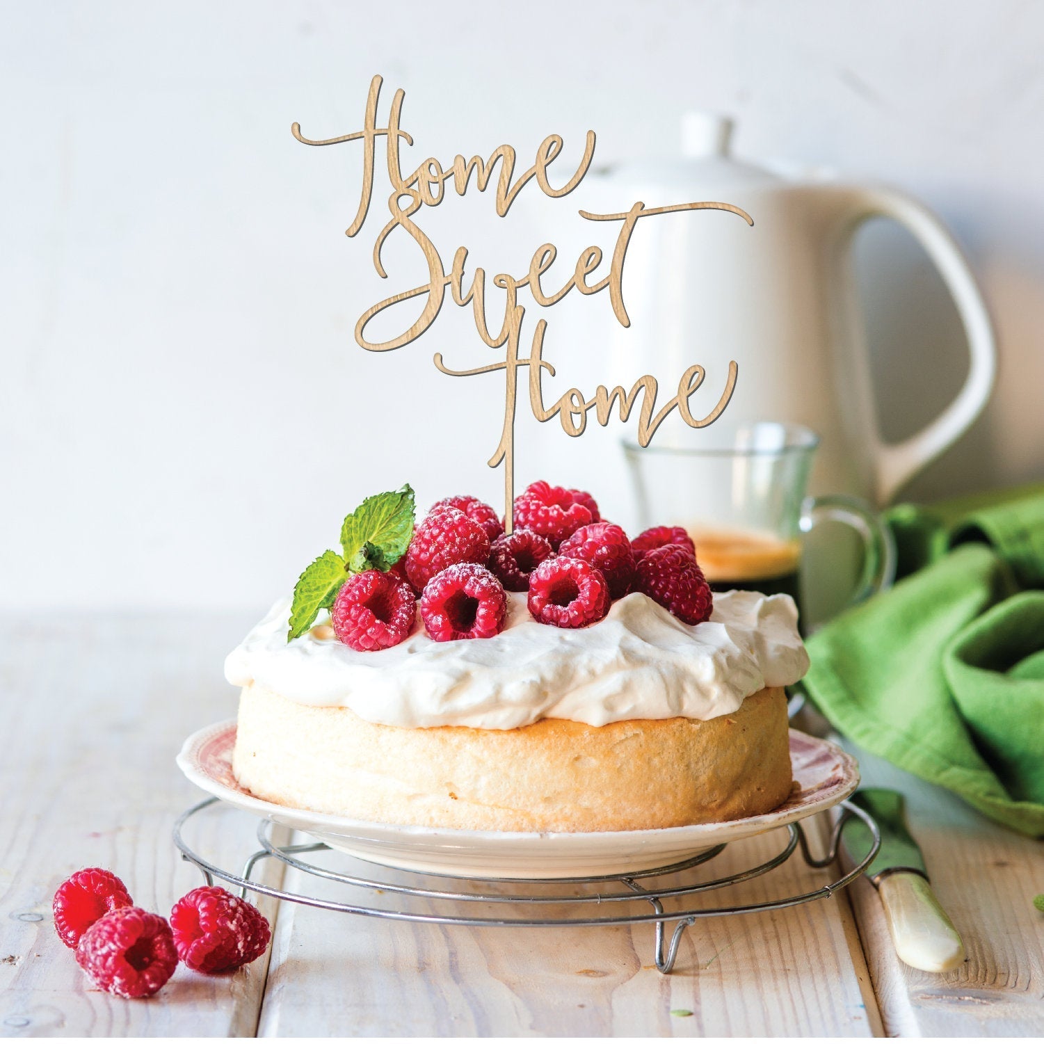 Home Sweet Home Cake Topper - Faux Theory Design
