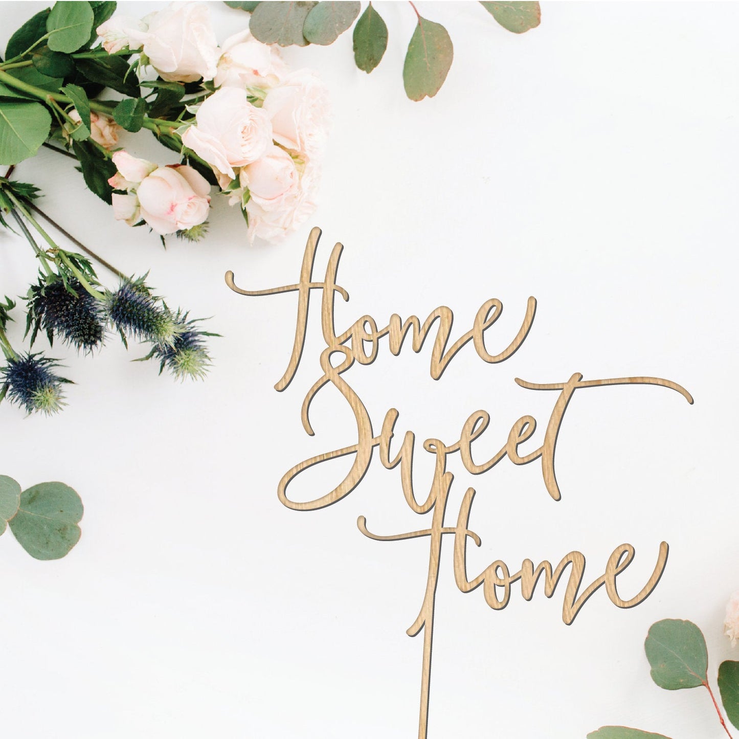 Home Sweet Home Cake Topper - Faux Theory Design