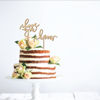 I love You, I know Wedding Cake Topper - Faux Theory Design