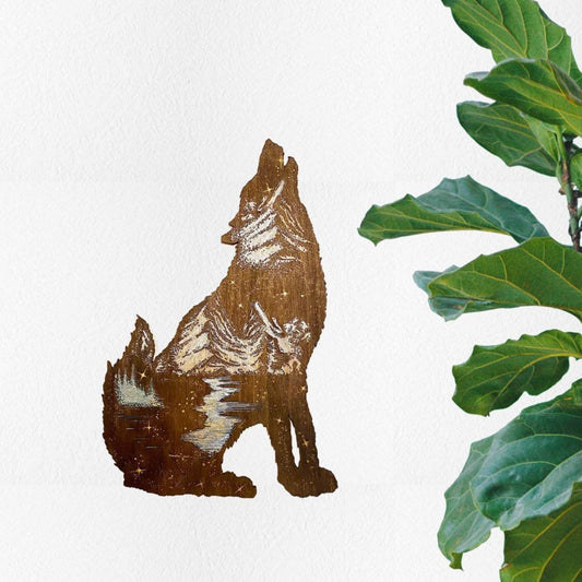 Wolf Forest Painting