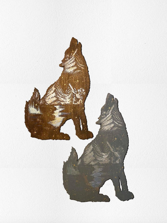 Wolf Forest Painting