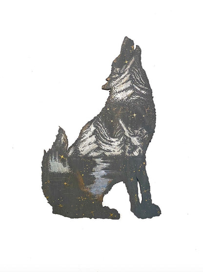 Wolf Forest Painting