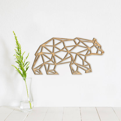 Geometric Bear Wall Art