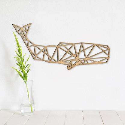 Geometric Whale Wall Art