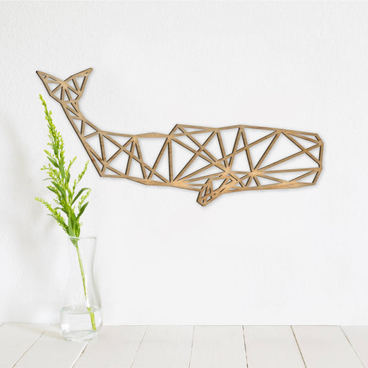 Geometric Whale Wall Art