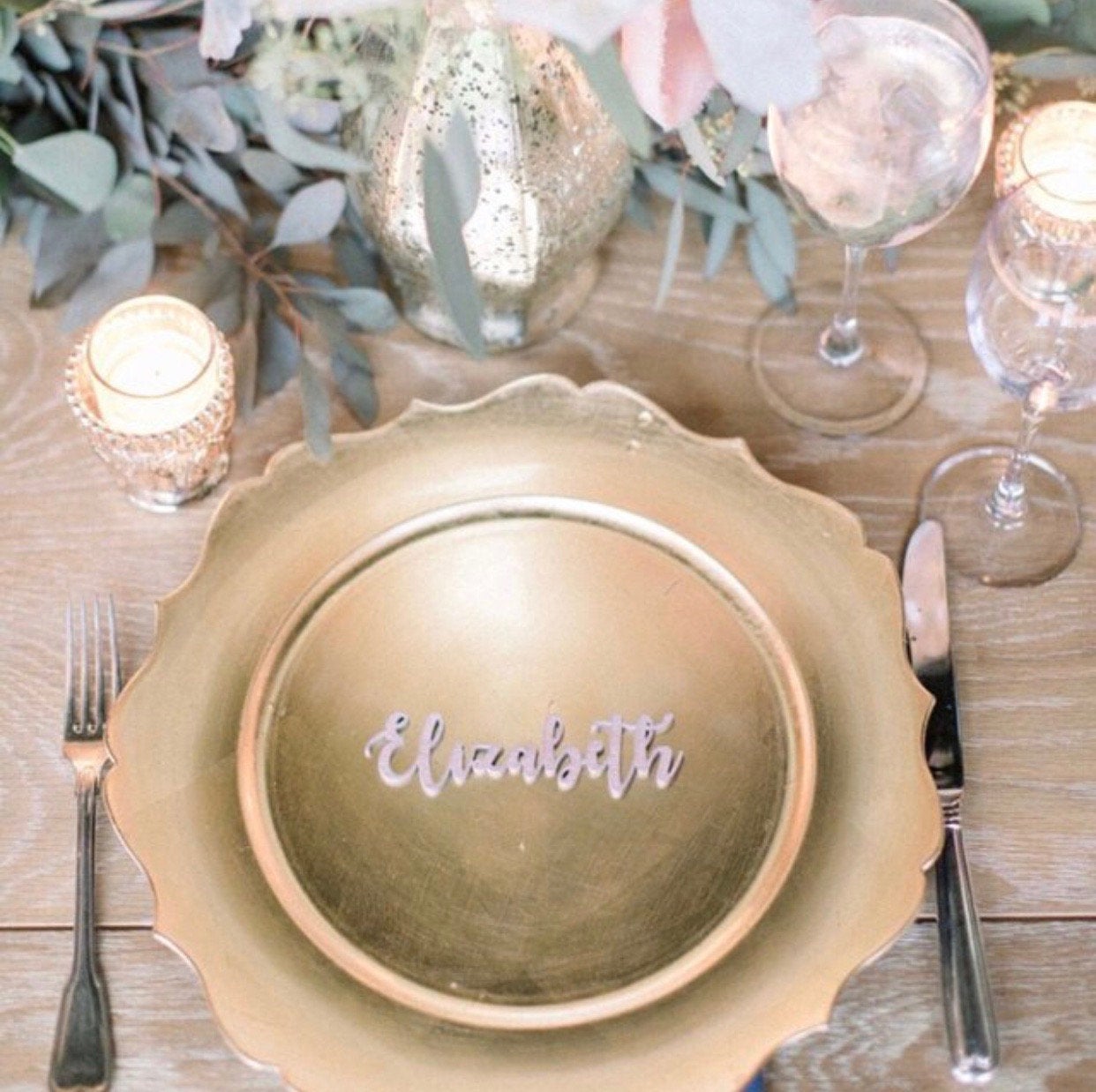 Wood Name Place Cards, Rustic Wedding Decor, Event Accessories