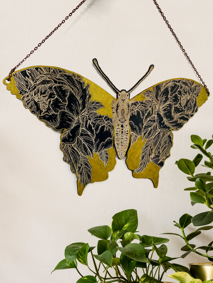 Floral Butterfly Wall Hanging
