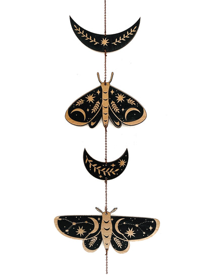 Moth and Moon Garland