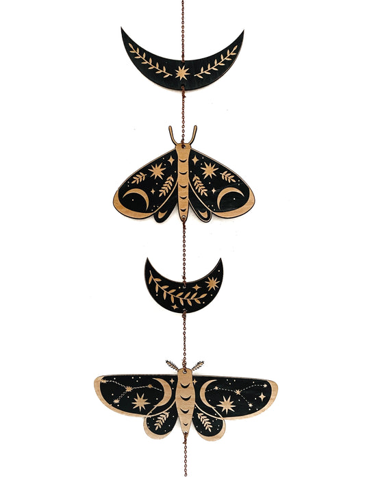 Moth and Moon Garland
