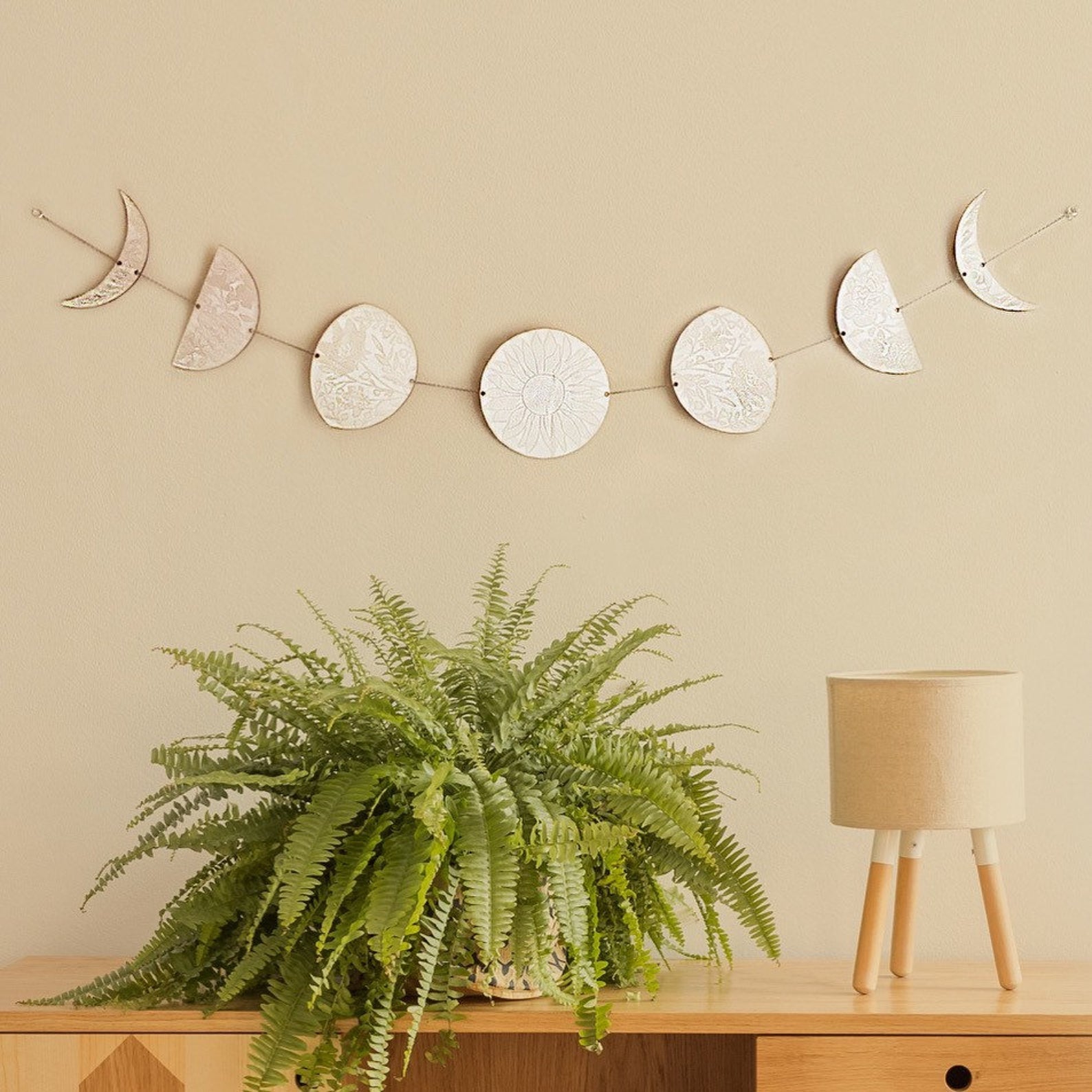 LARGE Phases of the Moon - Faux Theory Design