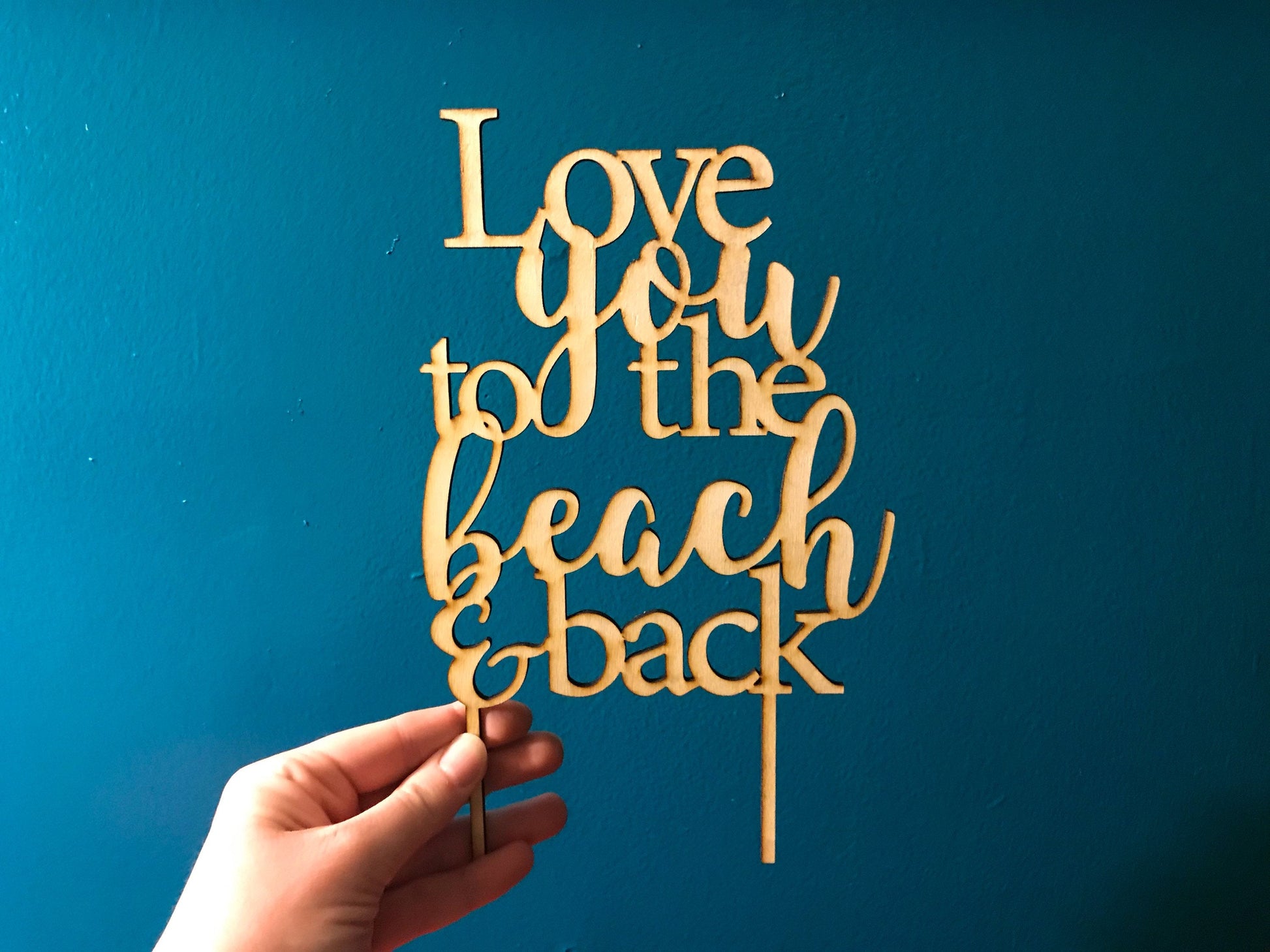 Love You to the Beach and Back Cake Topper - Faux Theory Design