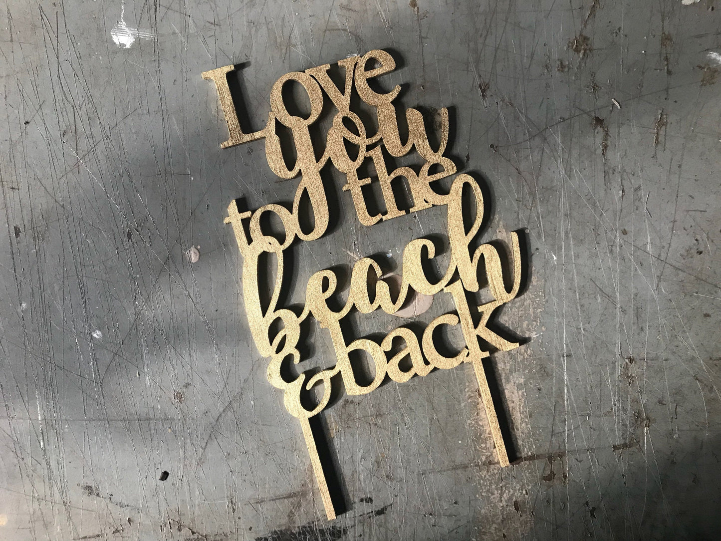 Love You to the Beach and Back Cake Topper - Faux Theory Design