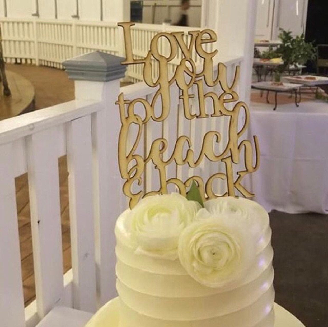 Love You to the Beach and Back Cake Topper - Faux Theory Design