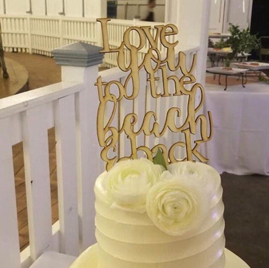 Love You to the Beach and Back Cake Topper - Faux Theory Design