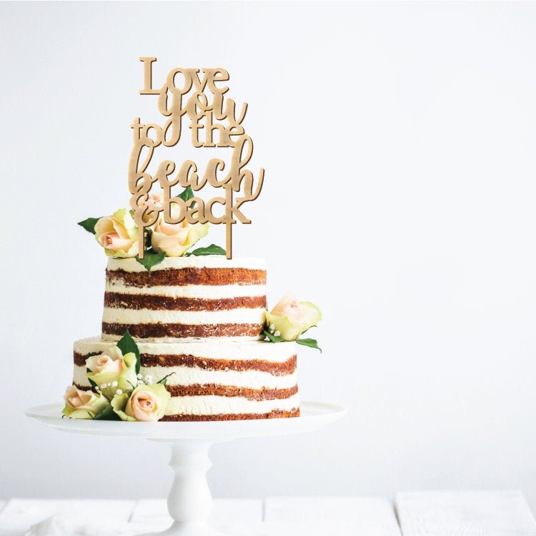 Love You to the Beach and Back Cake Topper - Faux Theory Design