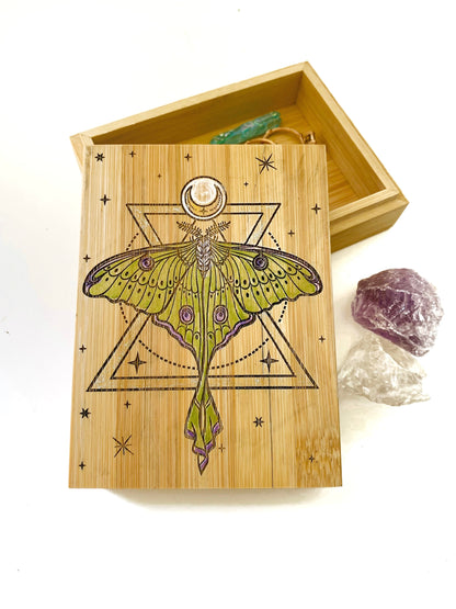 Luna Moth Small Storage Box - Faux Theory Design