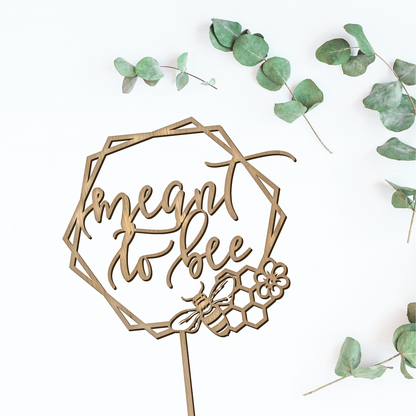 Meant to Bee Geometric Cake Topper