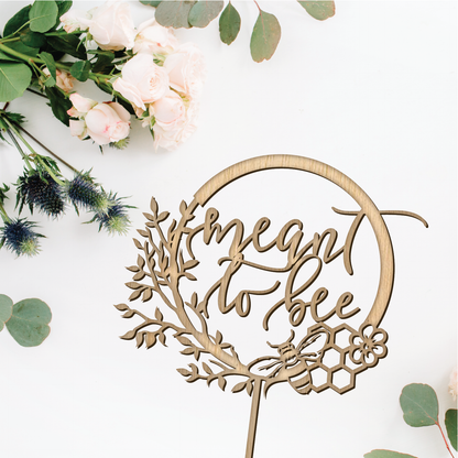 Meant to Bee Wreath Cake Topper
