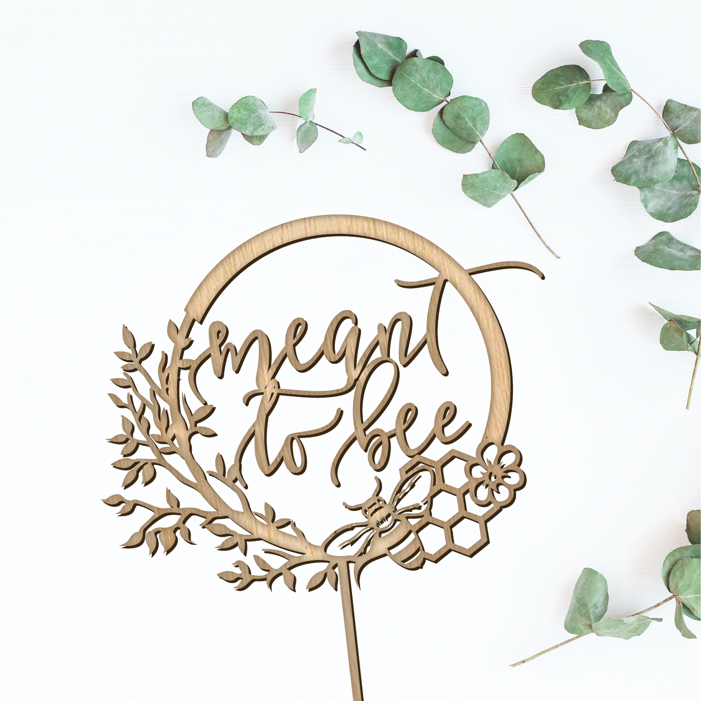 Meant to Bee Wreath Cake Topper