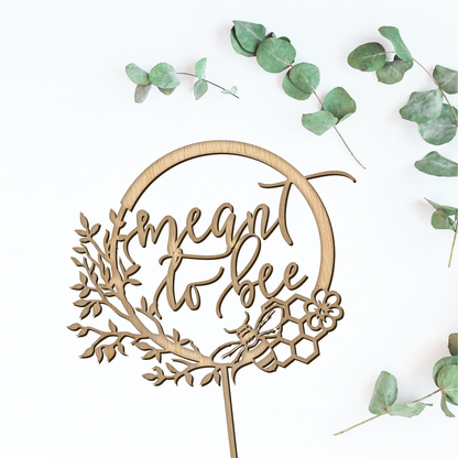 Meant to Bee Wreath Cake Topper