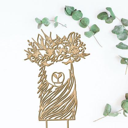 Floral Llama Cake Topper