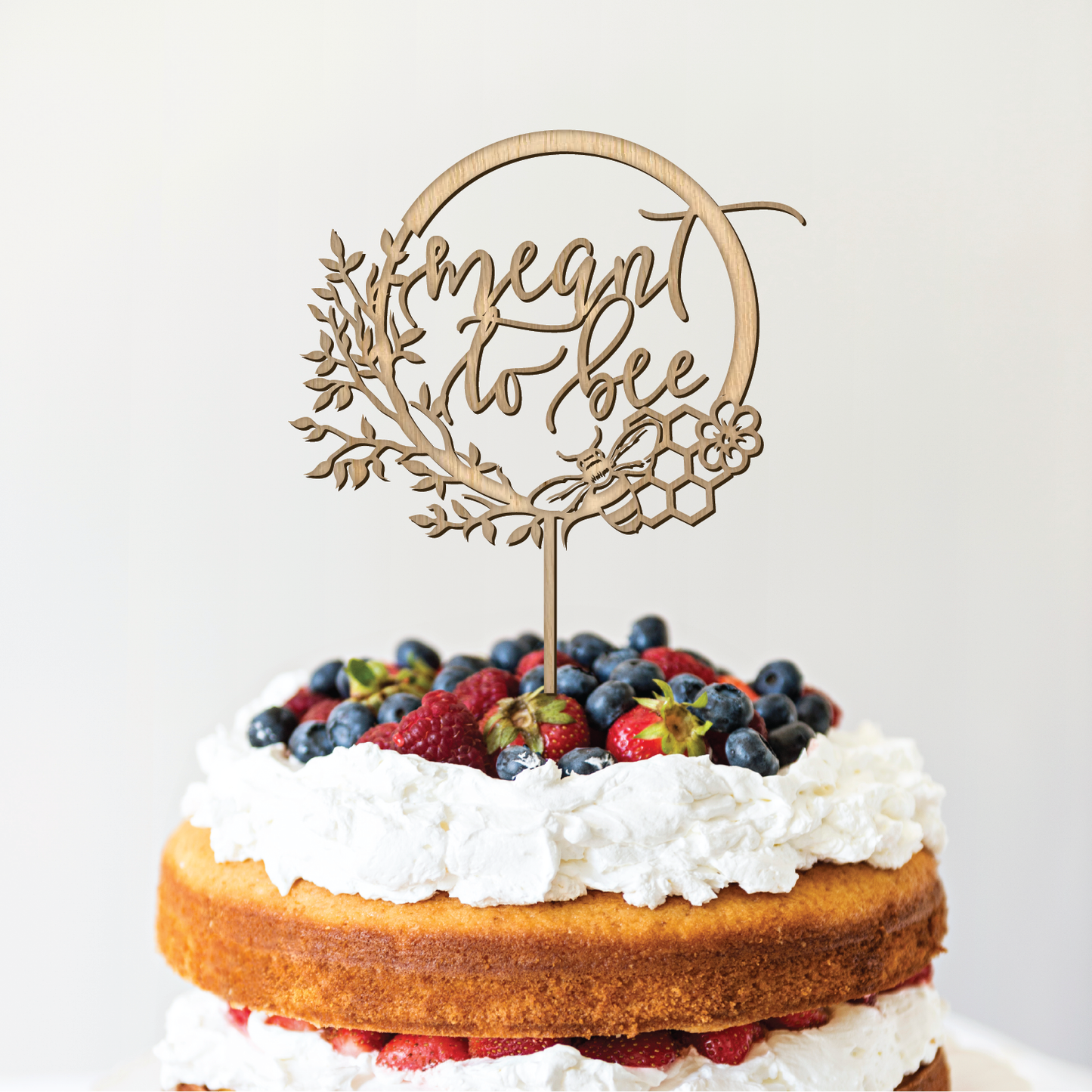 Meant to Bee Wreath Cake Topper