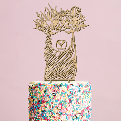 Floral Llama Cake Topper