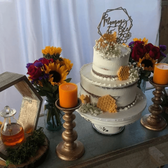 Mommy to Bee Geometric Cake Topper - Faux Theory Design