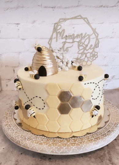 Mommy to Bee Geometric Cake Topper - Faux Theory Design