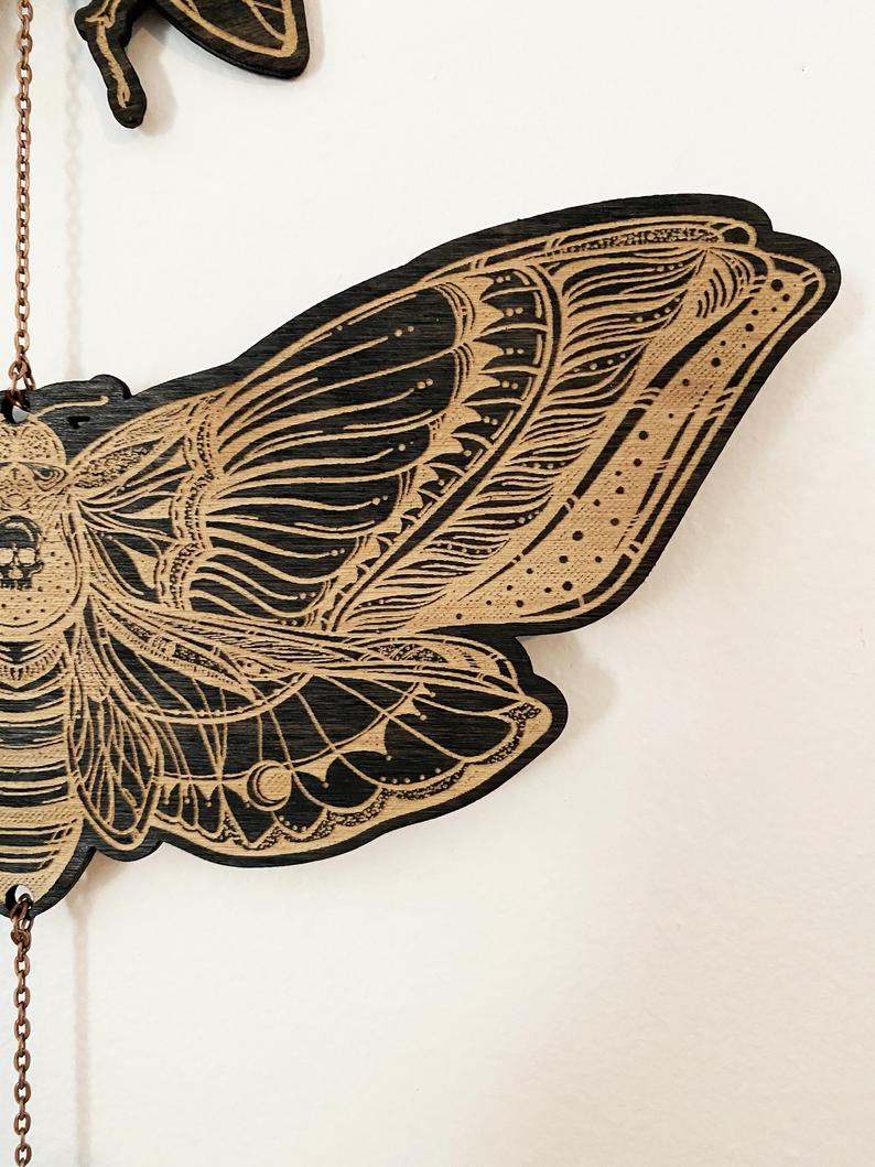 Moth and Beetle Garland - Faux Theory Design