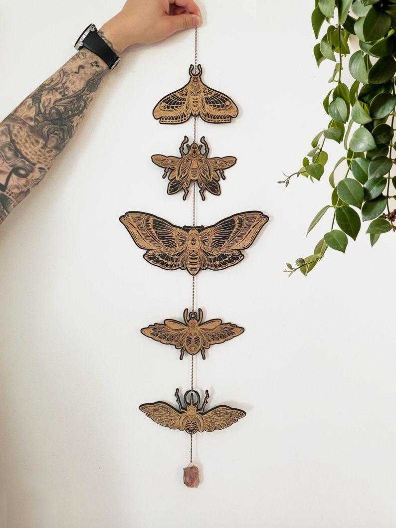 Moth and Beetle Garland - Faux Theory Design