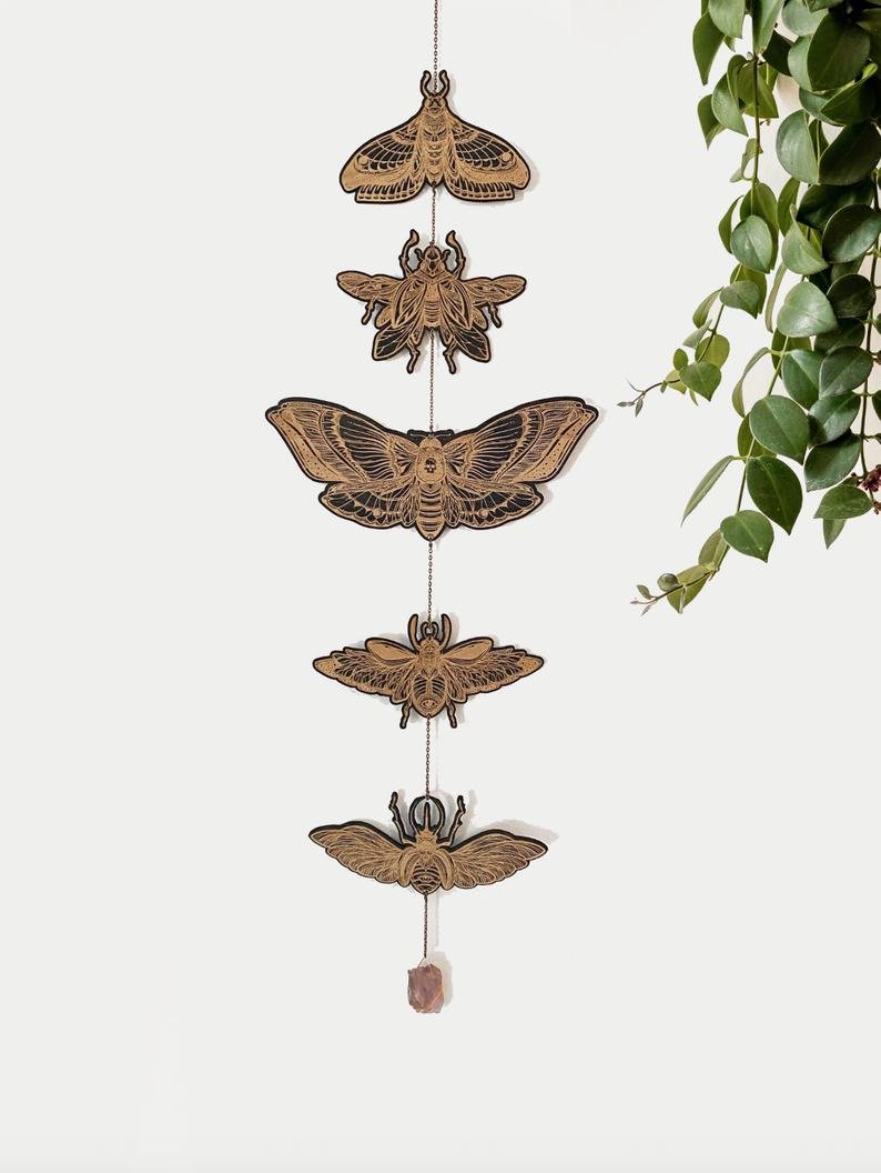 Moth and Beetle Garland - Faux Theory Design