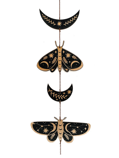 Moth and Moon Garland - Faux Theory Design