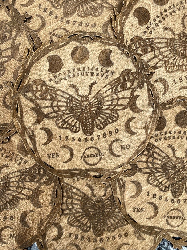 Moth Ouija Board, Death's Head Hawk Moth - Faux Theory Design