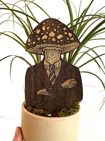 Mushroom Head Plant Stake - Faux Theory Design
