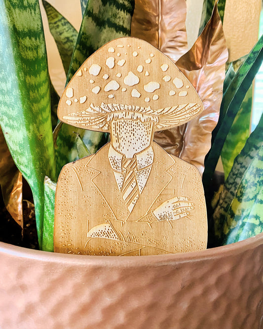 Mushroom Head Plant Stake - Faux Theory Design
