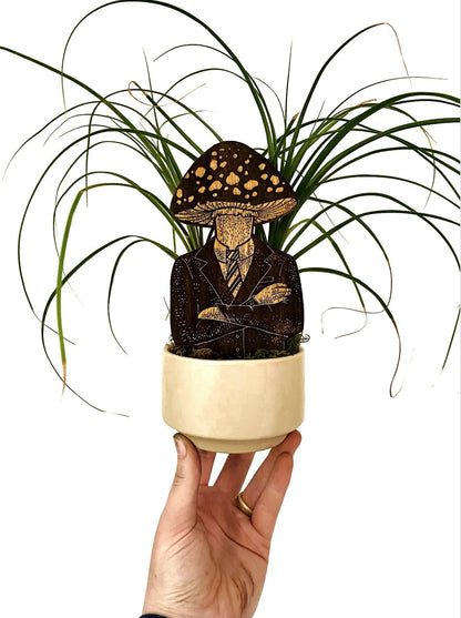 Mushroom Head Plant Stake - Faux Theory Design