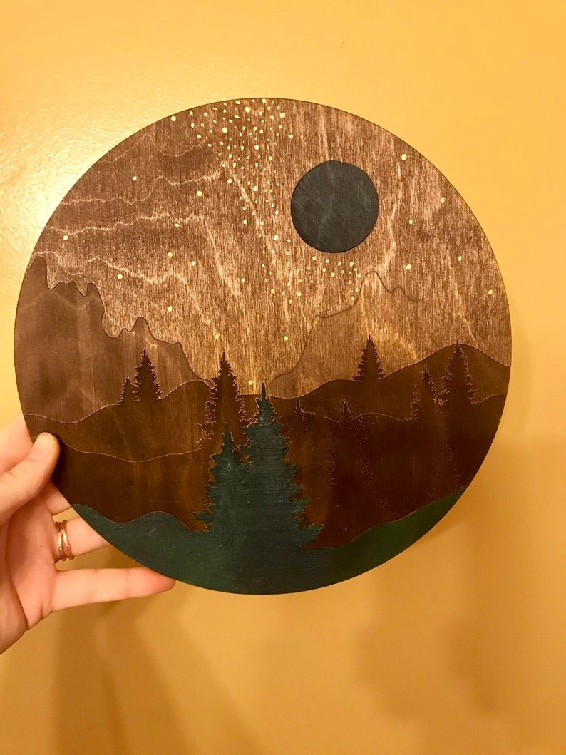 Night Sky Filled with Stars Wall Art - Faux Theory Design