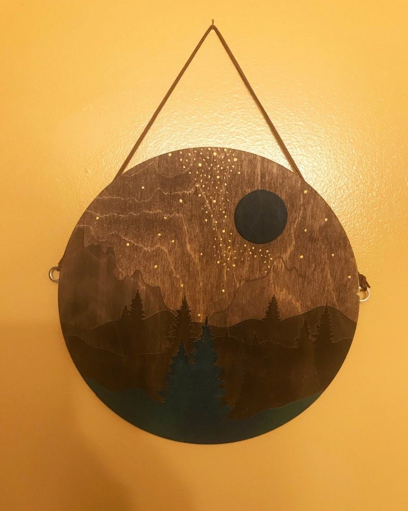 Night Sky Filled with Stars Wall Art - Faux Theory Design