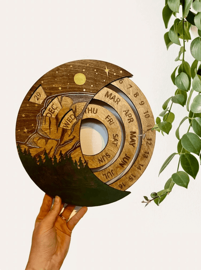 Perpetual Calendar El Capitan Yosemite Painting - Faux Theory Design