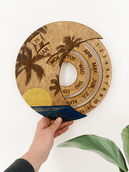 Perpetual Calendar Ocean Painting - Faux Theory Design